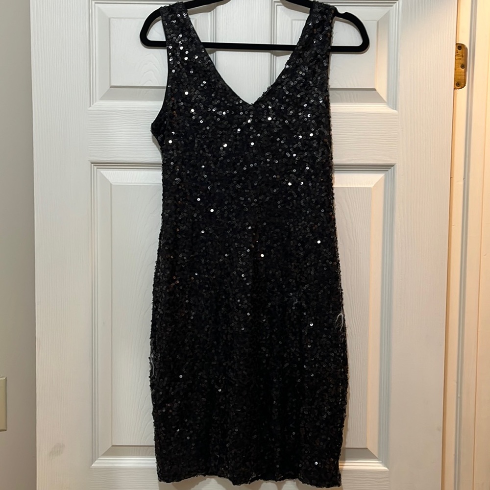 Black Sequin Dress